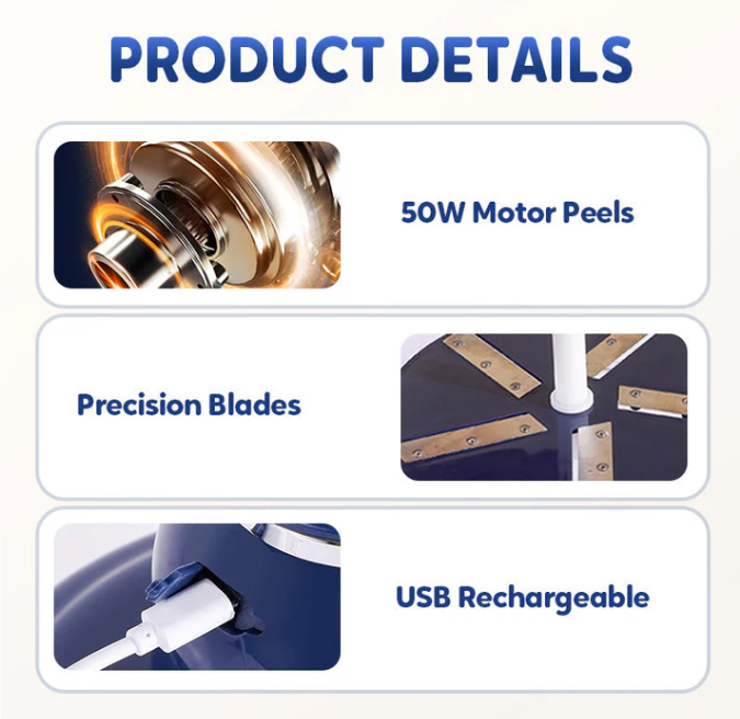 Portable automatic fruit peeler